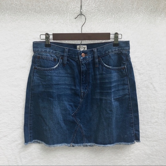 J. Crew Dresses & Skirts - NWT J.Crew Raw Hem Distressed Denim Skirt! Size 28